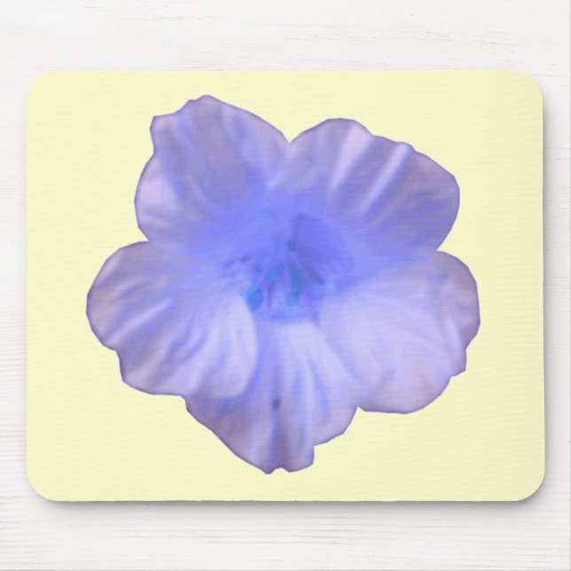 Vacker Blue Nasturtium Mousepad Musmatta (Framsidan)