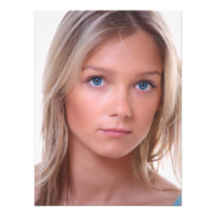 Vacker Blue Öga Blond Halls Girl Fototryck