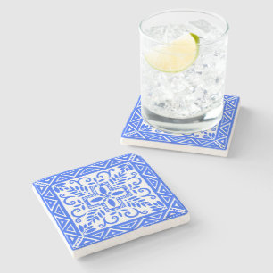 Vacker Blue Tile Trivet Stenunderlägg