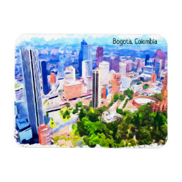 Vacker Bogota Colombia City Panorama View Magnet