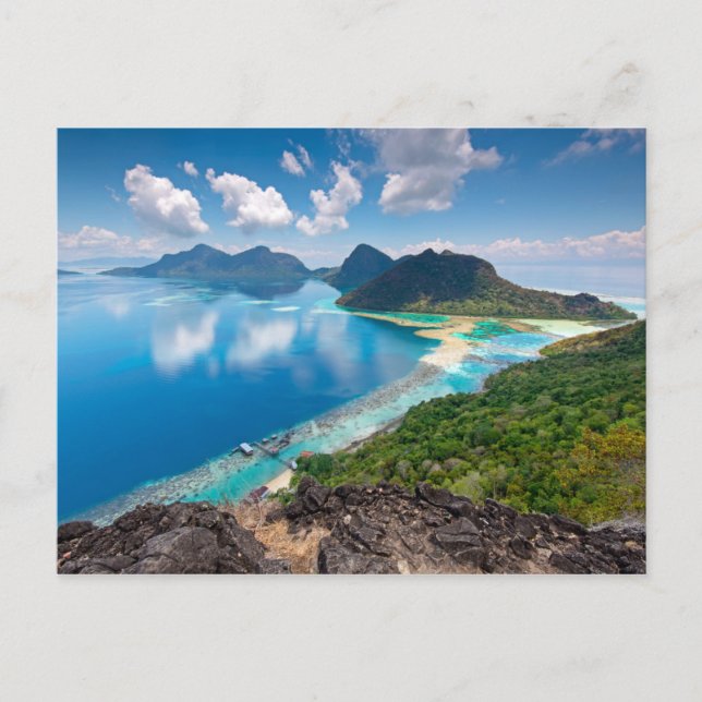 Vacker | Bohey Dulang-ön överst Vykort (Framsida)