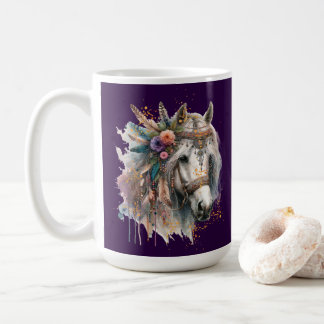 Vacker Boho-häst Kaffemugg