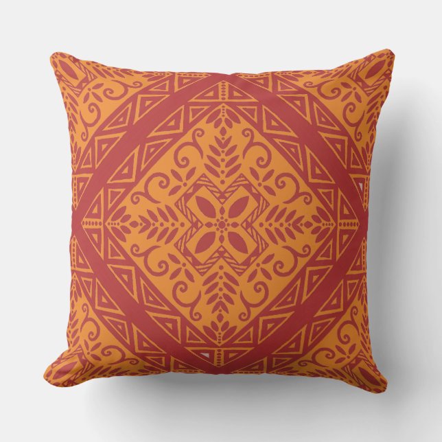 Vacker Boho Tile Pillow Kudde (Framsida)