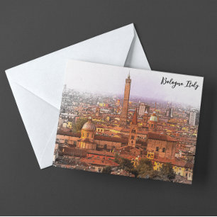 Vacker Bologna Italien Panorama View Vykort