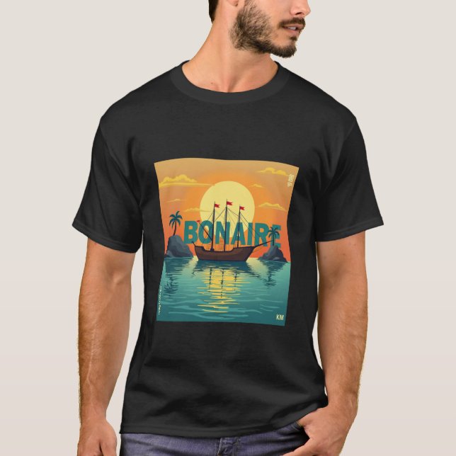 Vacker bonarisk solnedgång abc öar t shirt (Framsida)