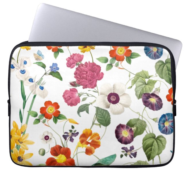 Vacker botanisk akvarell laptop fodral (Framsidan)