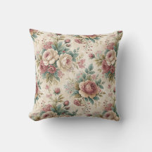 Vacker botanisk chintz engelsk ros mönster