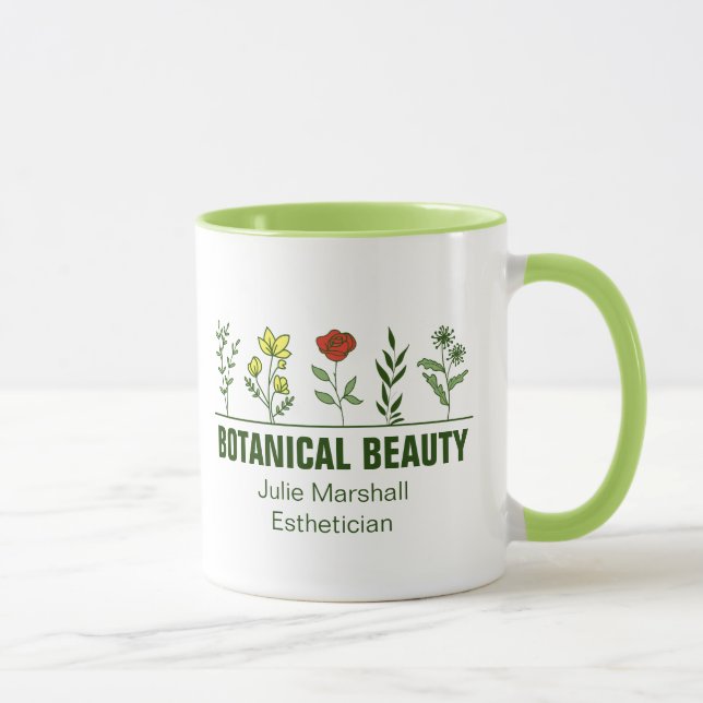 Vacker botanisk spa-salong Blommig verksamhet Mugg (Höger)