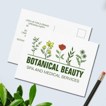 Vacker botanisk spa-salong Grön blomster