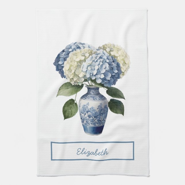 Vacker bouquet hydrangea kökshandduk (Vertikal)