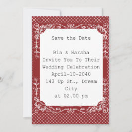 Vacker Bourgogne-kort Inbjudningar