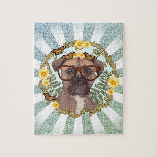 Vacker Boxer Hund pussel (Vertikal)