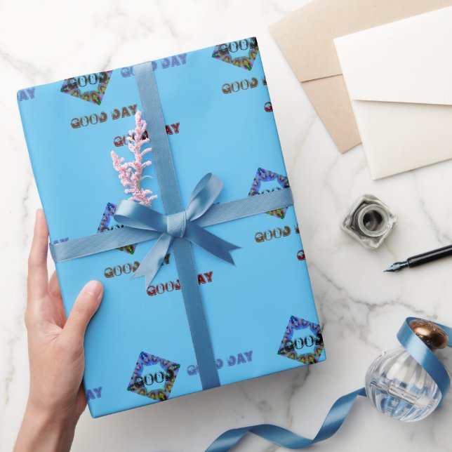 Vacker BRA DAY BROWN BLUE MANDALA Wrapping Presentpapper (Gifting)