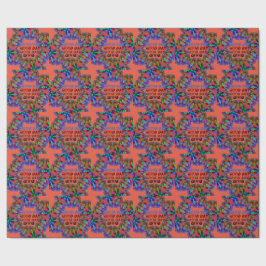 Vacker BRA DAY GRÖNT BROWN ORANGE MANDALA Presentpapper