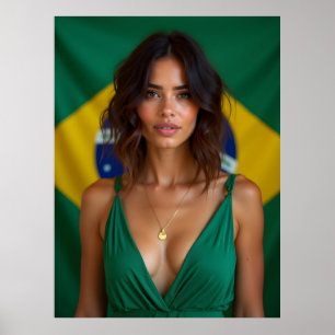 Vacker brasiliansk kvinna poster