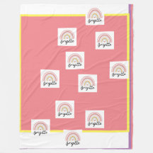 Vacker Brigitte med regnbågsfilt.