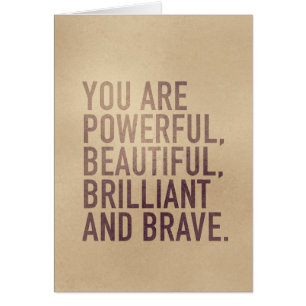 Vacker, Brilliant & Modig — Greeting Card Hälsningskort
