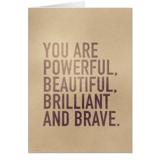 Vacker, Brilliant & Modig — Greeting Card Hälsningskort