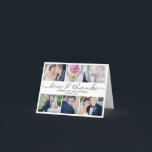 Vacker bröllop tackkort - Vit<br><div class="desc">Skicka ut ditt första brev som ett nygift par med detta snygga och moderna kort som dina vänner och familj säkert kommer att älska! Finns även i andra färger.  Design © berryberrysweet.com</div>