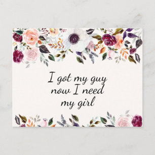 Vacker Bröllopsblomma Brudtärna Förslag Kort