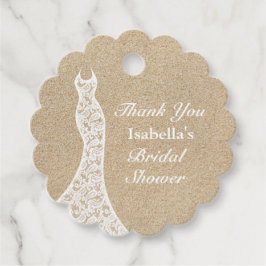 Vacker bröllopsduschtagg för strandtema vit gåvor etiketter