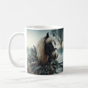 Vacker Brown Horse Equestrian Animal Kärlek Kaffemugg