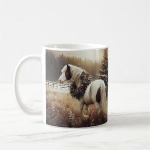 Vacker Brown Horse Equestrian Animal Kärlek Kaffemugg