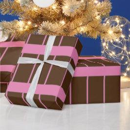 Vacker BROWN ROSA LINE Presentpapper