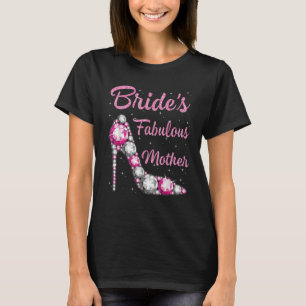 vacker bruds fantastiska mor lycklig bröllop t shirt