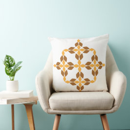 vacker brun blomkål kudde