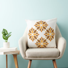 vacker brun blomkål kudde