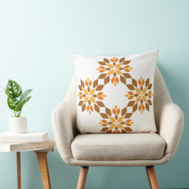 vacker brun blomkål kudde