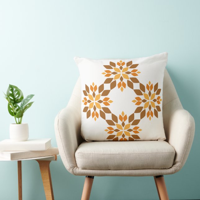 vacker brun blomkål kudde (Stol)