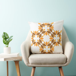 vacker brun blomkål kudde