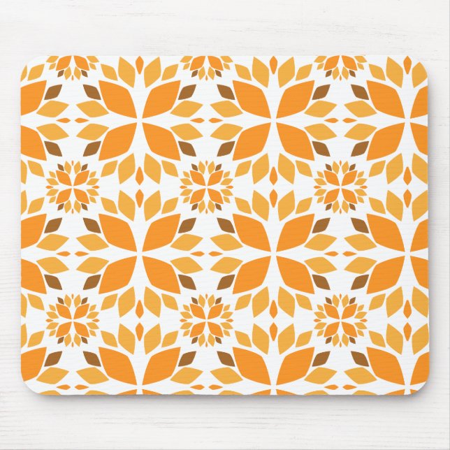 vacker brun blomkål mönster musmatta (Framsidan)