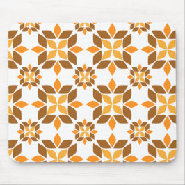 vacker brun blomkål mönster musmatta