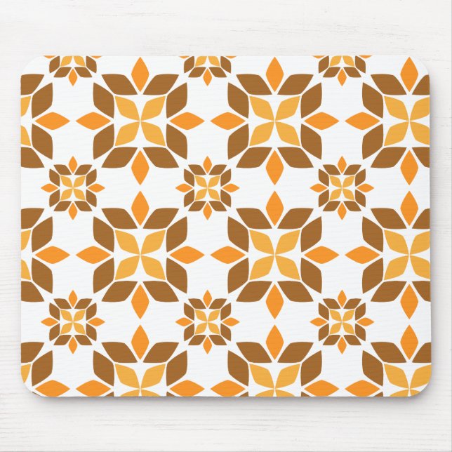 vacker brun blomkål mönster musmatta (Framsidan)