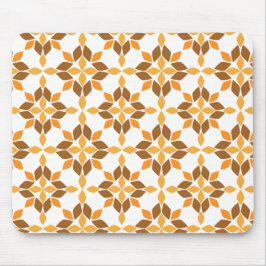 vacker brun blomkål mönster musmatta