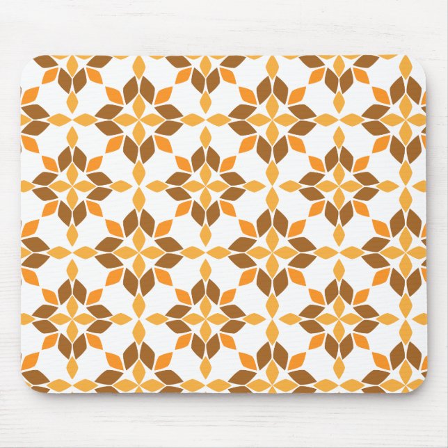 vacker brun blomkål mönster musmatta (Framsidan)