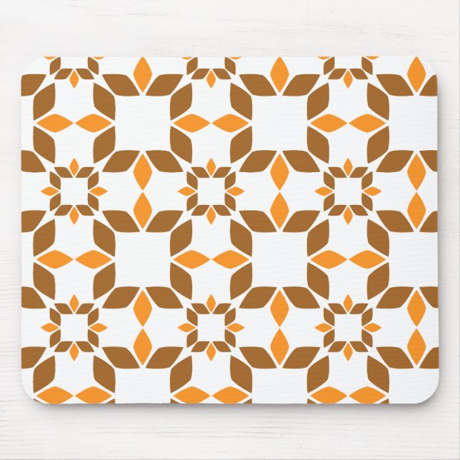 vacker brun blomkål mönster musmatta (Framsidan)