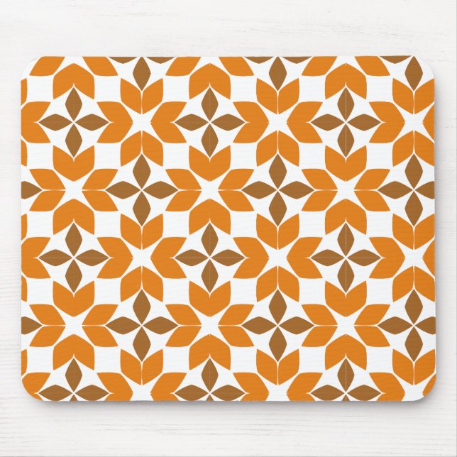 vacker brun blomkål mönster musmatta (Framsidan)