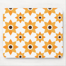 vacker brun blomkål mönster musmatta