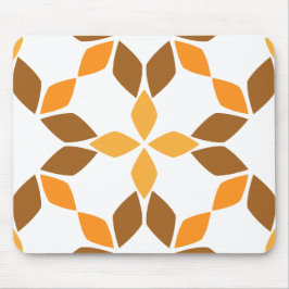 vacker brun blomkål mönster musmatta