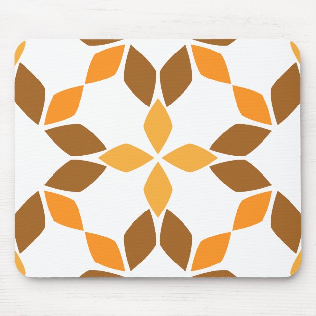 vacker brun blomkål mönster musmatta (Framsidan)