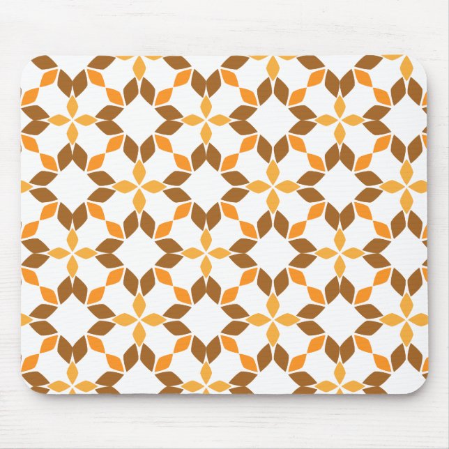 vacker brun blomkål mönster musmatta (Framsidan)