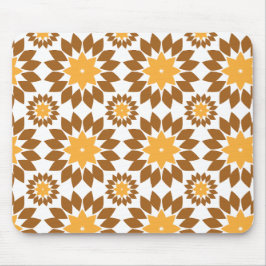 vacker brun blomkål mönster musmatta