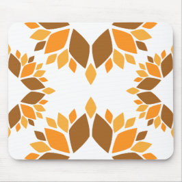 vacker brun blomkål mönster musmatta