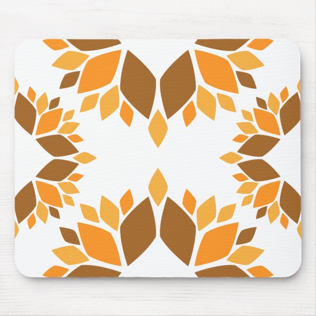 vacker brun blomkål mönster musmatta (Framsidan)