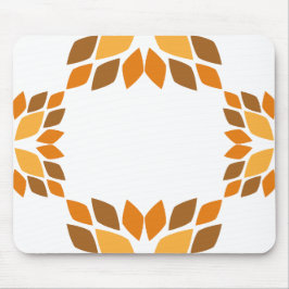 vacker brun blomkål mönster musmatta