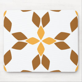 vacker brun blomkål mönster musmatta